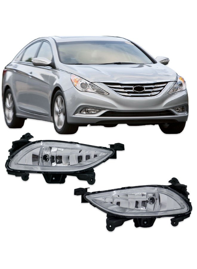 DLAA Pack of 2 Front Halogen HY408 Fog Lamp Only Suitable for Sonata 2011 | 1 Year International Warranty - Image 1